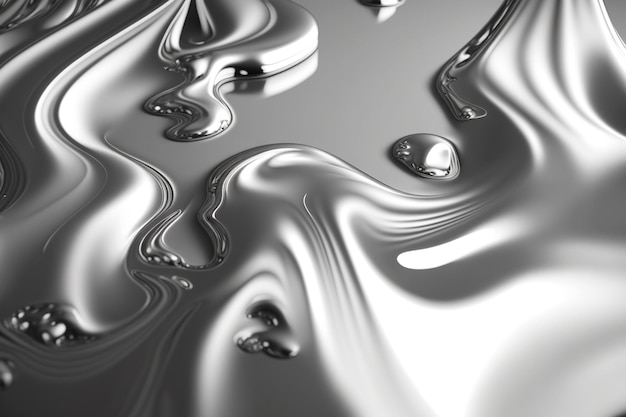 Silver texture abstract liquid pattern background