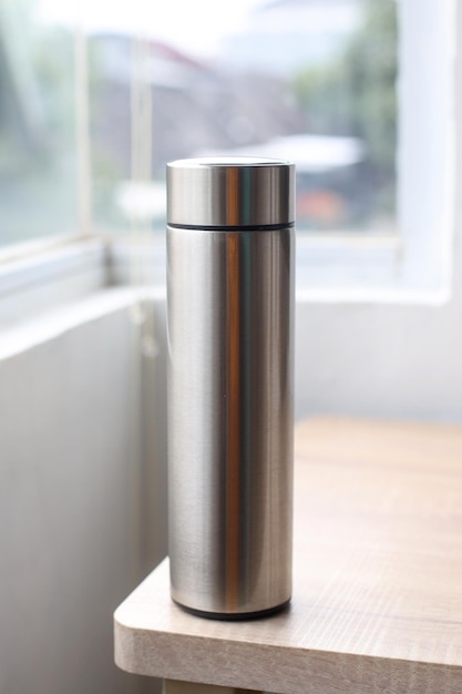 Silver thermos for mock up