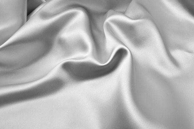 Silver wavy silk background texture