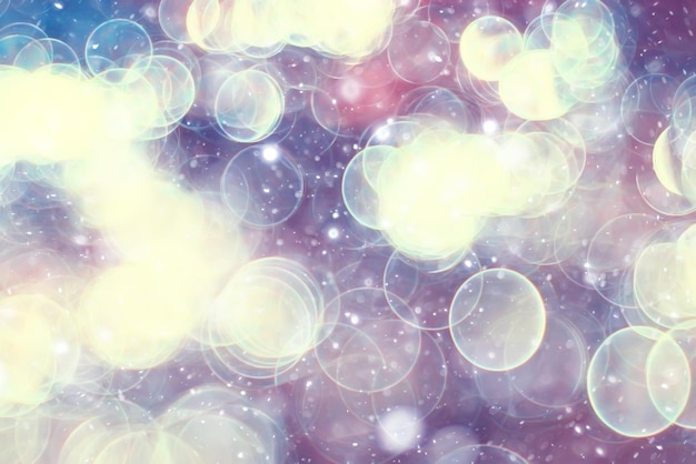 silvery blue highlights snow rain water blurred background