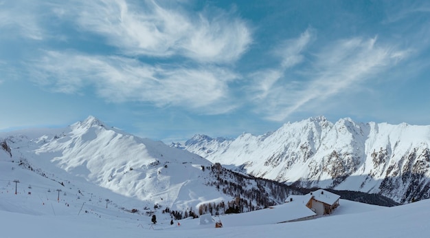 Photo silvretta alps winter view austria panorama