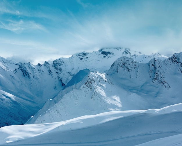 Photo silvretta alps winter view austria