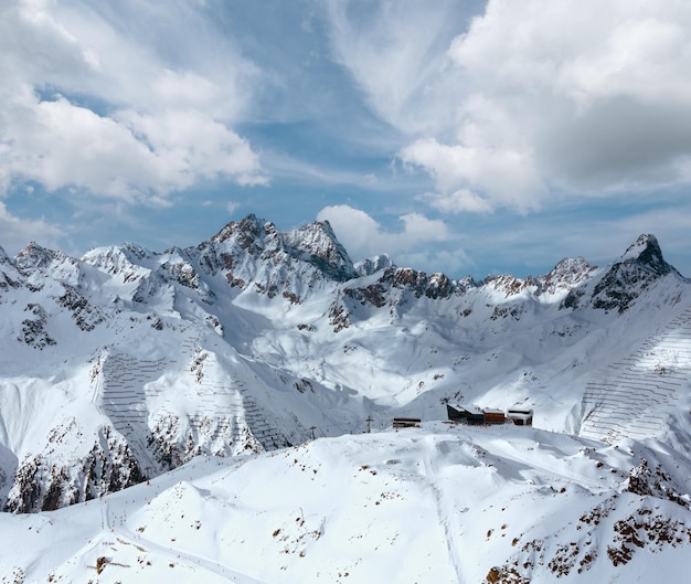 Photo silvretta alps winter view austria