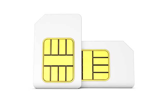 Sim card 3D Rendering