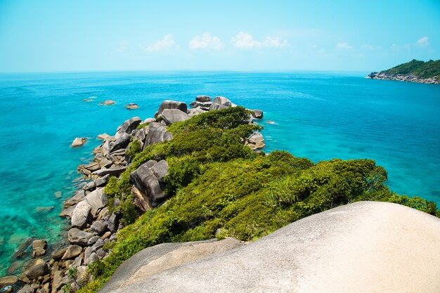 Similan islands, thailand. beautiful blue sea