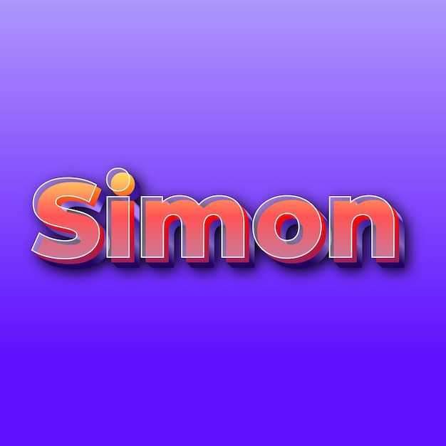 SimonText effect JPG gradient purple background card photo