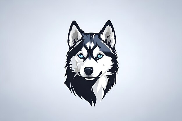 Simpele logo vector van de Siberische Husky