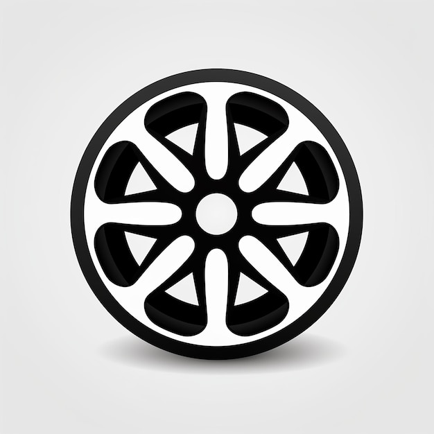 Photo simple 2d vector car wheel logo