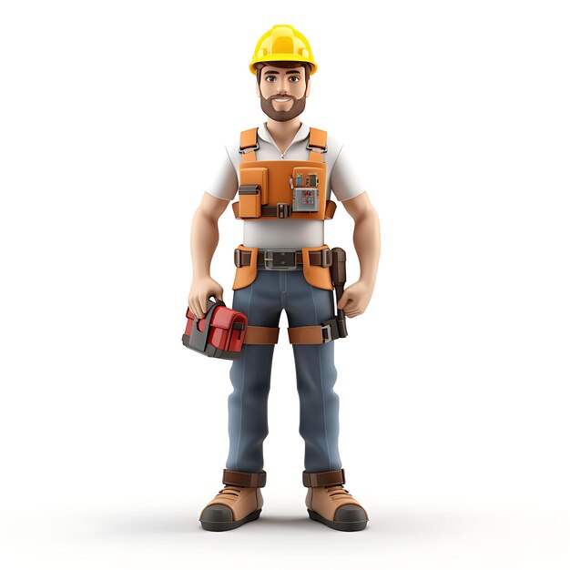 Simple 3d character illustrations depicting different jobs and careers on a clean white background