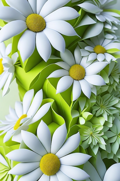 シンプルな3Dの花の背景