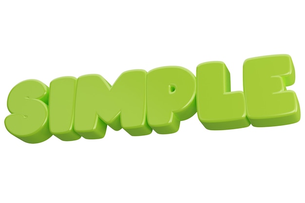 Simple 3d word text