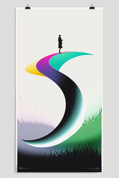 Simple abstract art colorful creative think banner wallpaper background illustration beautiful