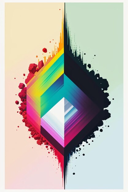 Photo simple abstract art colorful creative think banner wallpaper background illustration beautiful