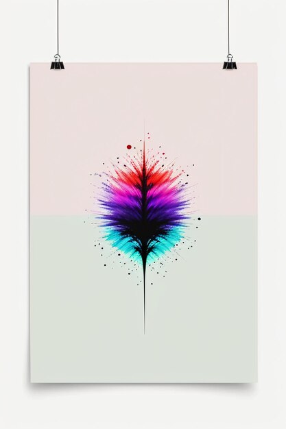 Simple abstract art colorful creative think banner wallpaper background illustration beautiful