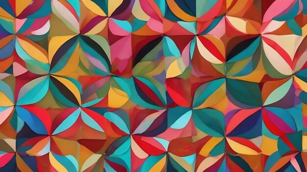 Simple abstract style geometric mosaic pattern