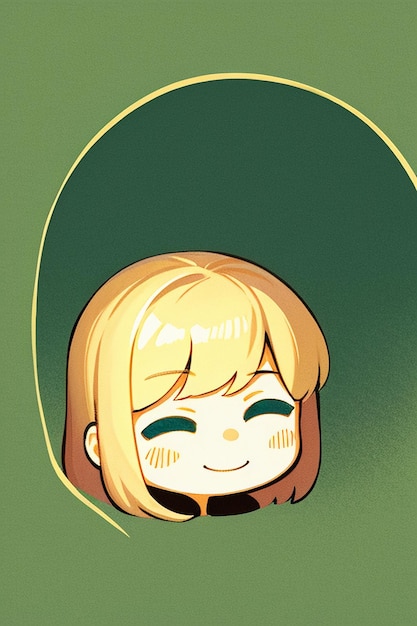 Foto sfondo semplice cartone animato stile anime ragazza avatar disegno del personaggio