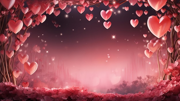 Simple background in pink Wallpaper of Valentine's Day cards Generative AI