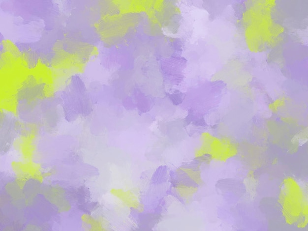 Simple background with colorful oil paint brushes purple green