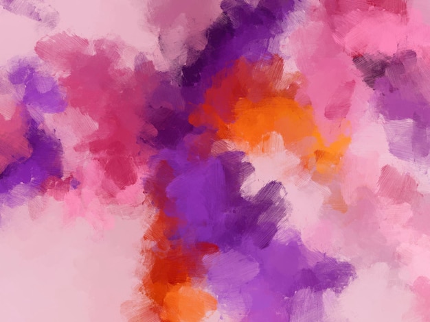 Simple background with colorful oil paint brushes