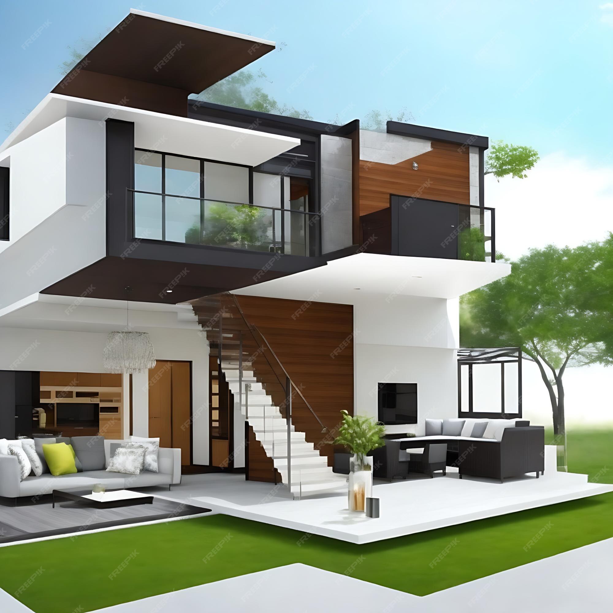 Premium AI Image A Simple And Beautiful House Design Image premium-ai-image-a-simple-and-beautiful-house-design-image