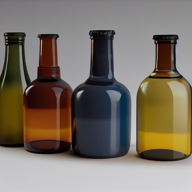 simple beauty color glass bottles 02