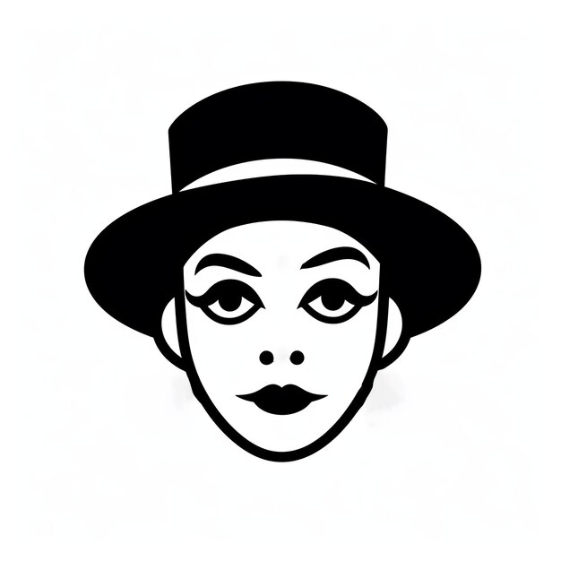 Simple Black Line Icon Design for Cabaret