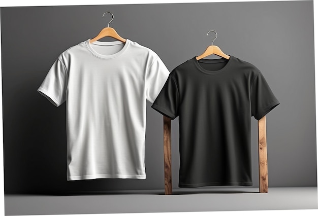 simple black men's t shirt mockup