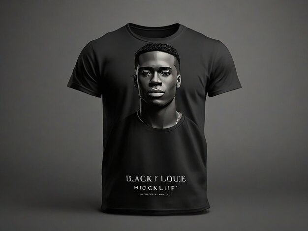 simple black men's tee mockup