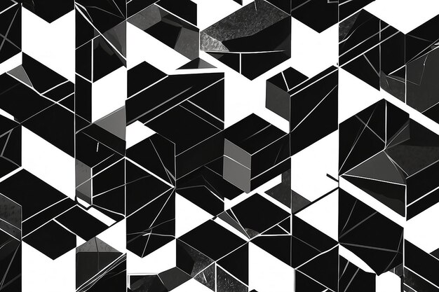 Simple black and white illustration Abstract geometric background pattern