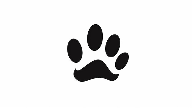 Photo simple black and white pet care logo