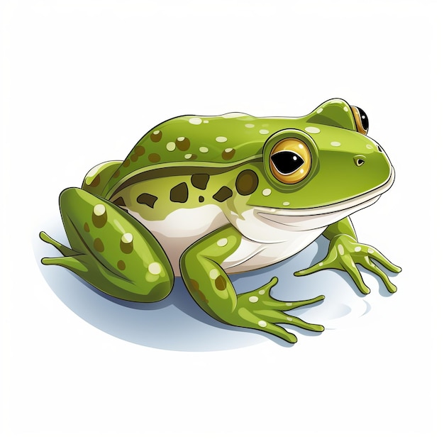 Simple Bullfrog Clip Art With White Margins