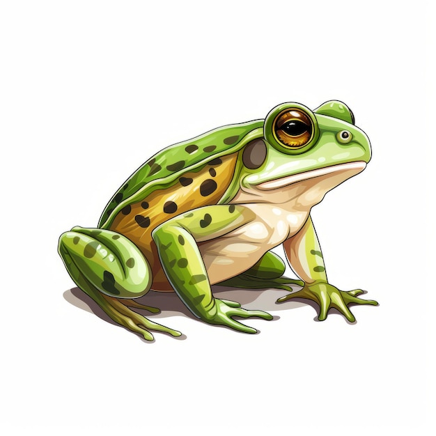 Photo simple bullfrog clip art with white margins