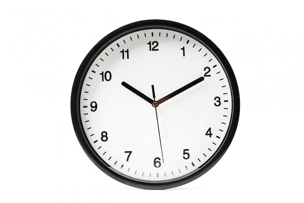 Simple classic black and white round wall clock