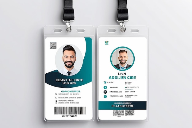 Simple and Clean Employee ID Card Design Template