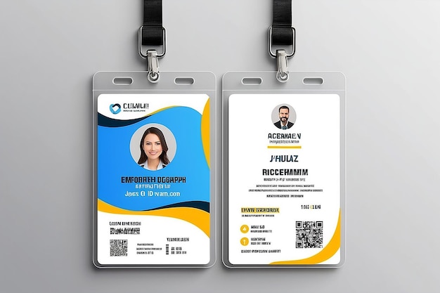 Simple and Clean Employee ID Card Design Template