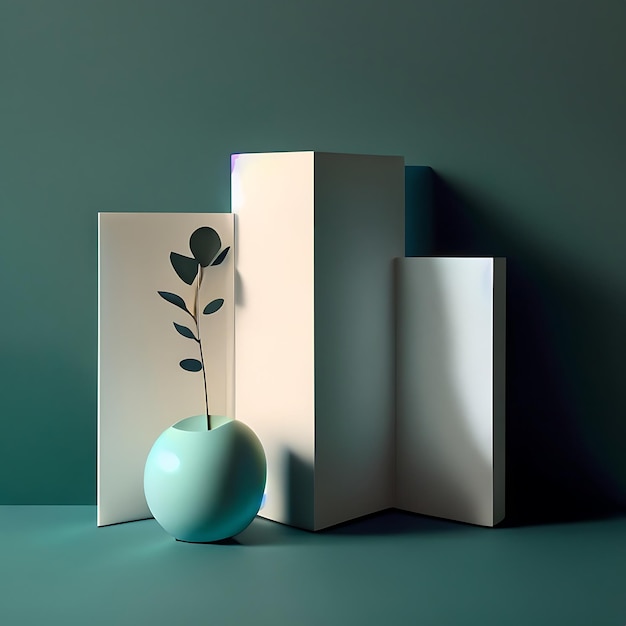 Photo simple and clean minimal still life image ai generated