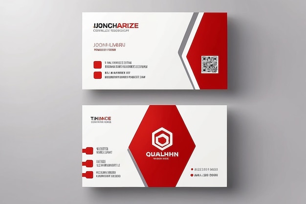 Simple and Clean Red and White Business Card Template