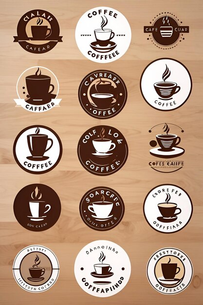 Simple clean vector coffee logo design