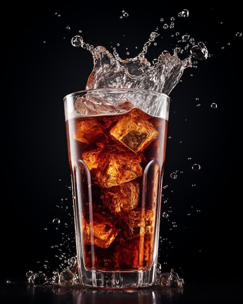 Photo simple cup of soda filled with plenty