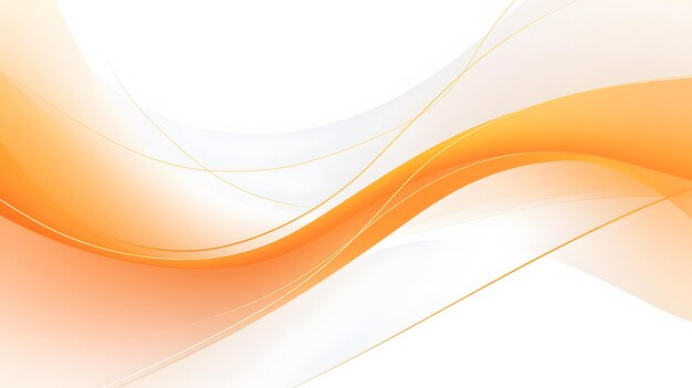 Photo simple curves of orange and white on white background