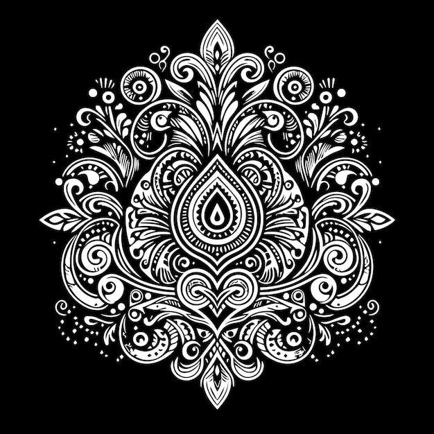 Foto semplice decorazione linea ornamento illustrazione generativa ai