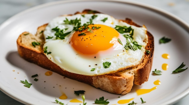 A simple and delicious breakfast featuring two slices