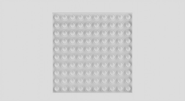 Фото Простая ямочка белая сенсорная игрушка-непоседа макет квадратная антистрессовая игрушка поп на белом фоне игра для развития мелкой моторики у детей указательные пальцы снятие стресса мягкая 3d рендеринг