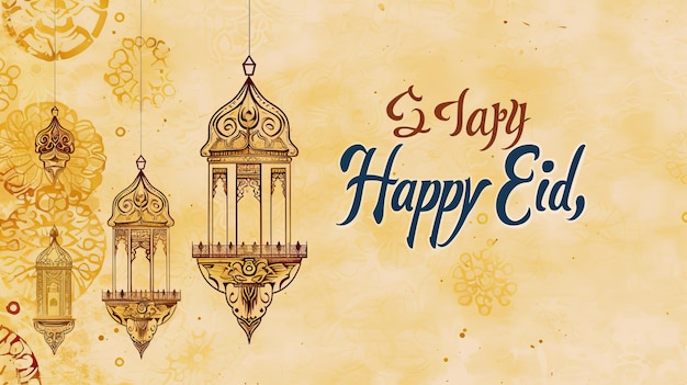 Simple Eid Greeting Islamic Elegance