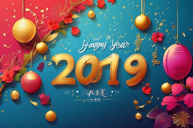 Simple and elegant 2025 new year eve holiday background design Vector Illustration