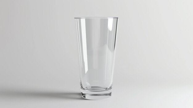 A simple and elegant glass on a white background Perfect for showcasing your favorite beverage