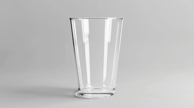 A simple and elegant glass on a white background Perfect for showcasing your favorite beverages