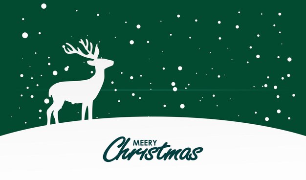 Photo a simple and elegant illustration of a white reindeer silhouette for christmas