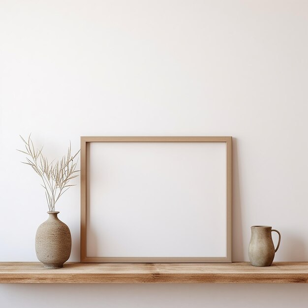 simple empty wall art frame