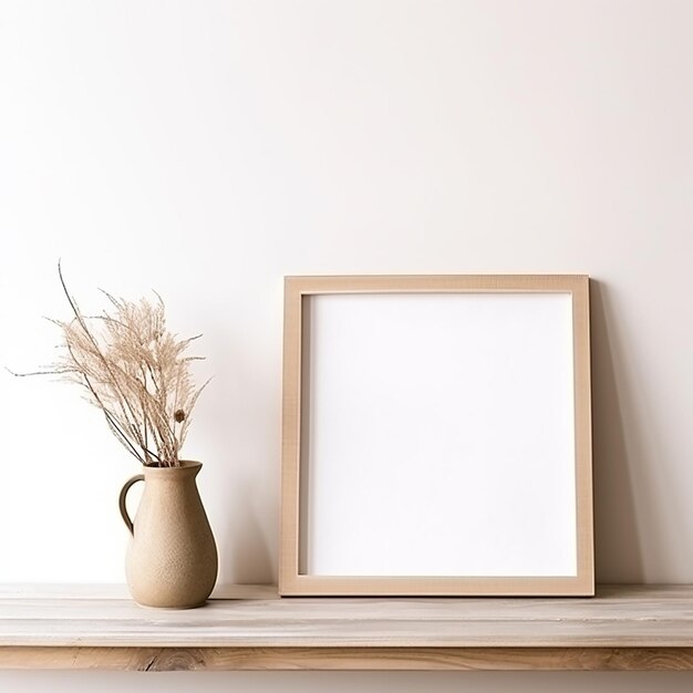 simple empty wall art frame